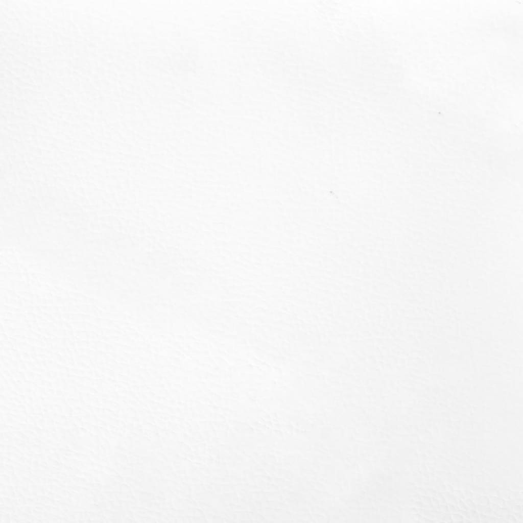 vidaXL Горна табла за легло, Бяла, 163x16x78/88 см, изкуствена кожа