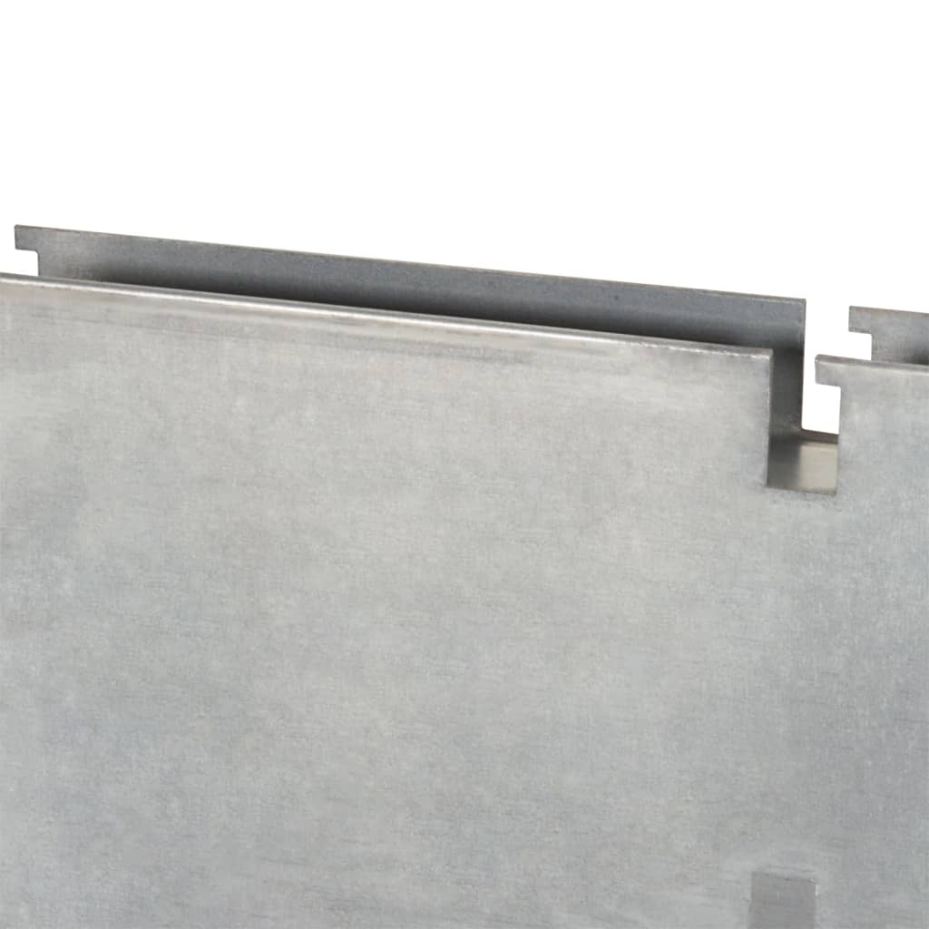 vidaXL Стълб за габионна ограда сребрист 180 см поцинкована стомана