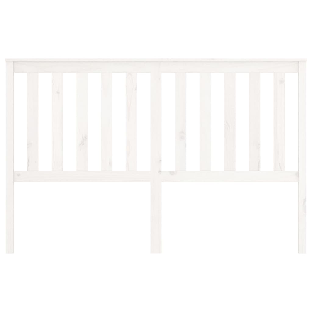vidaXL Горна табла за легло, бяла, 166x6x101 см, бор масив