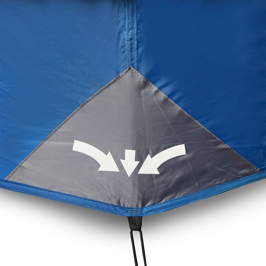 vidaXL Семейна палатка 10 души синя бързо освобождаване водоустойчива