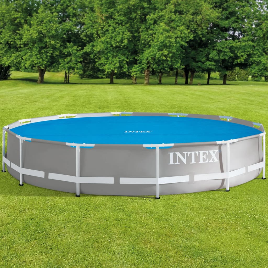 Intex Соларно покривало за басейн, синьо, 348 см, полиетилен