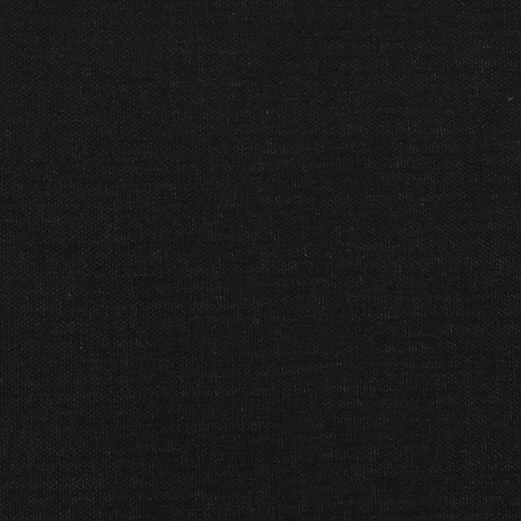vidaXL Горна табла за легло с уши, черна, 163x16x118/128 см, плат