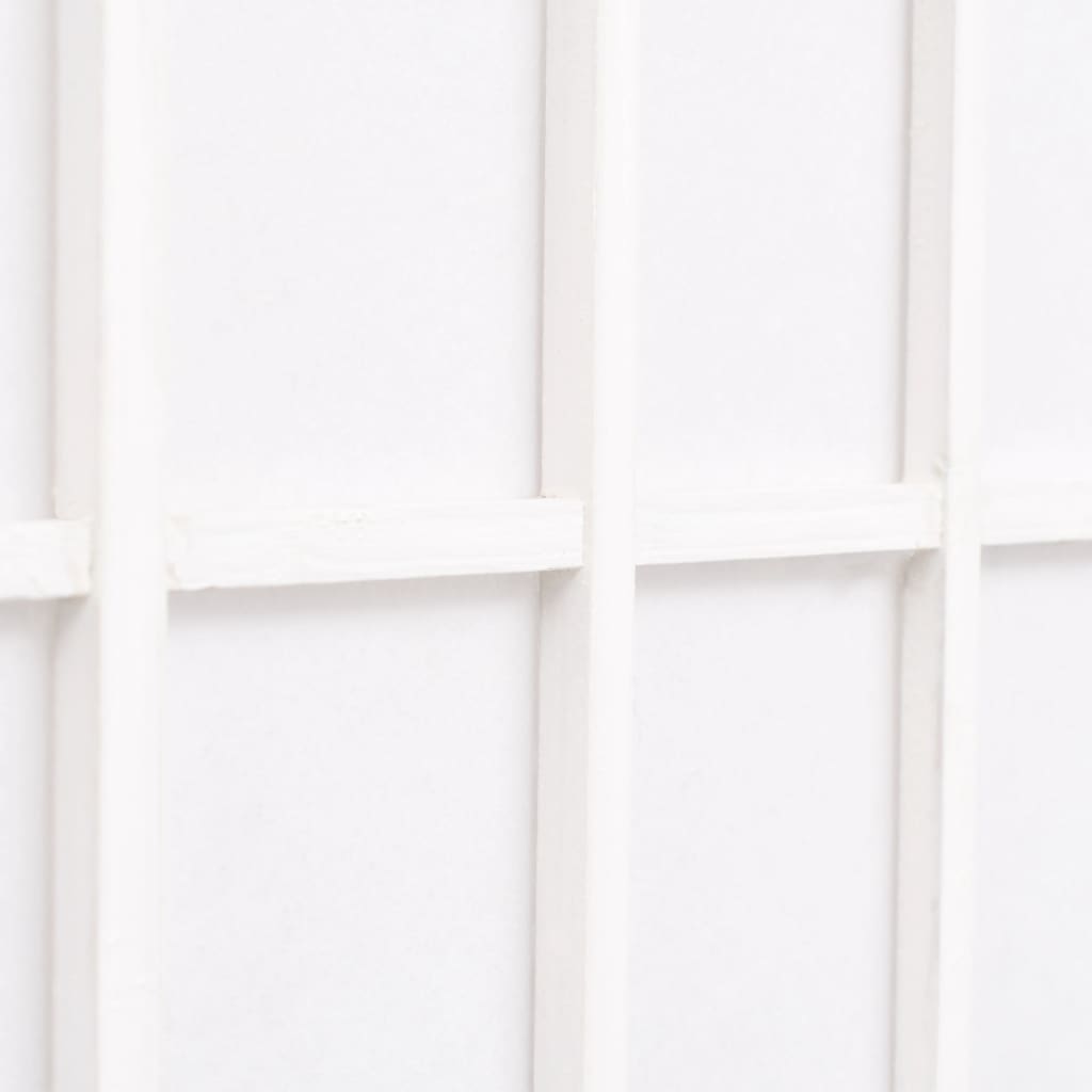 vidaXL Параван за стая, 4 панела, японски стил, 160х170 cм, бял