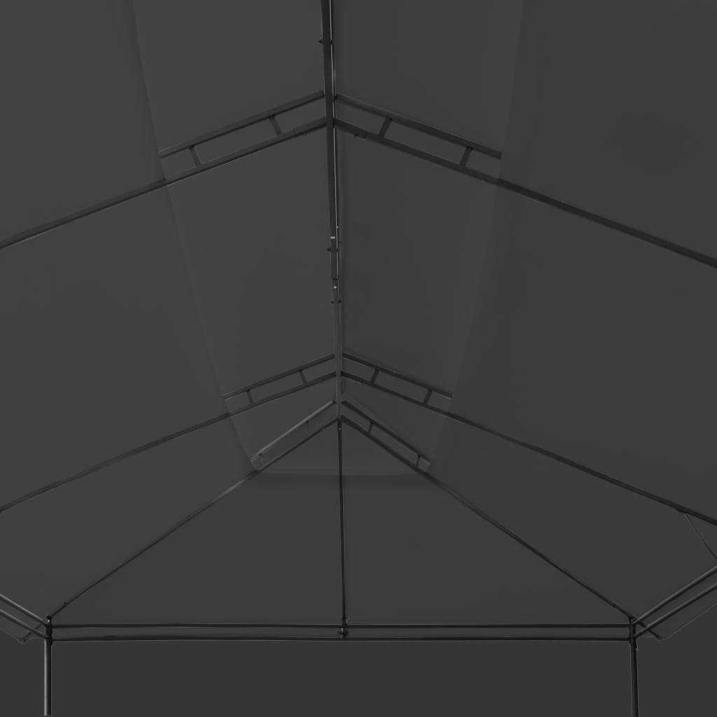 vidaXL Градинска шатра със завеси, 600x298x270 см, антрацит