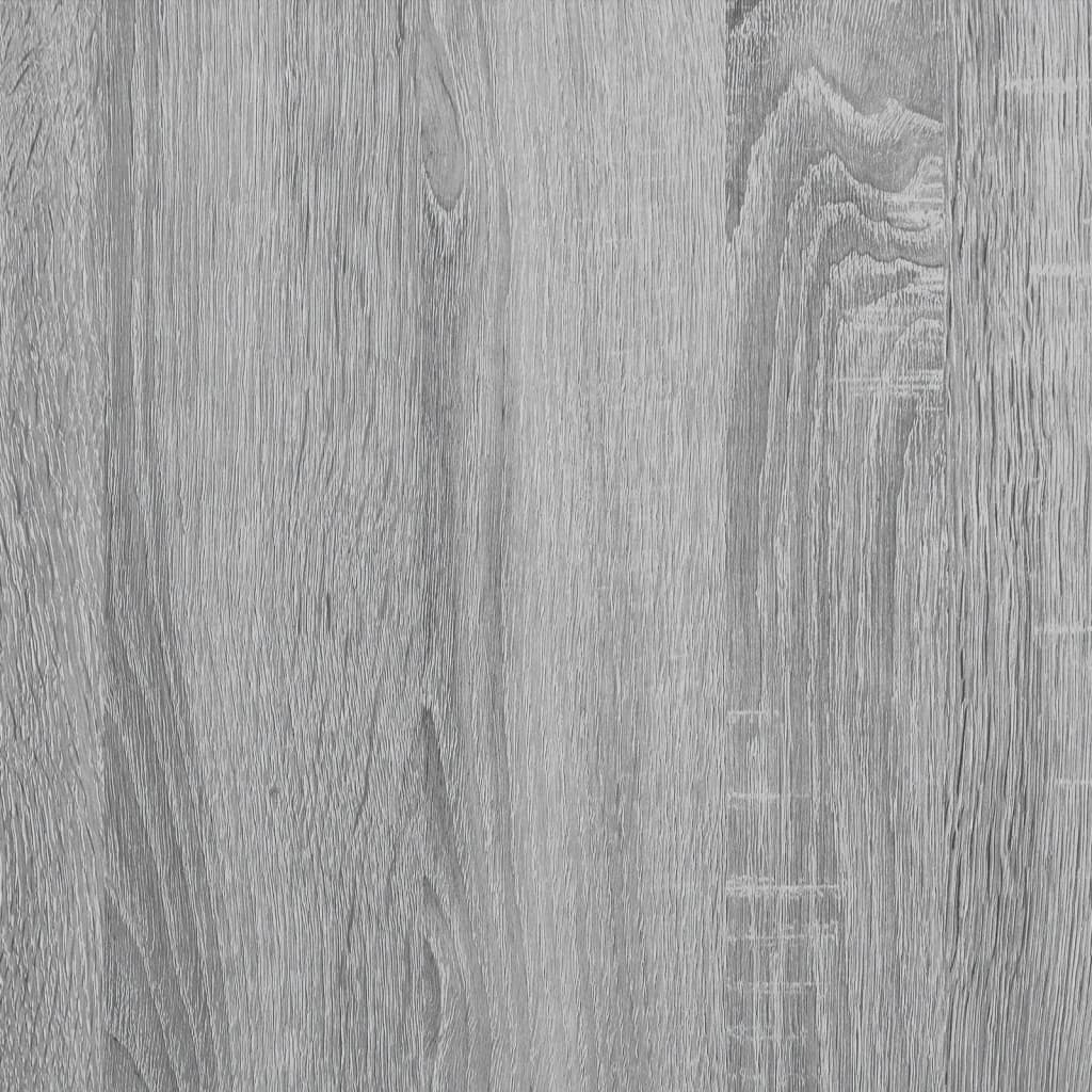 vidaXL Шкаф с колелца, сив сонома, 60x22x79 см, инженерно дърво