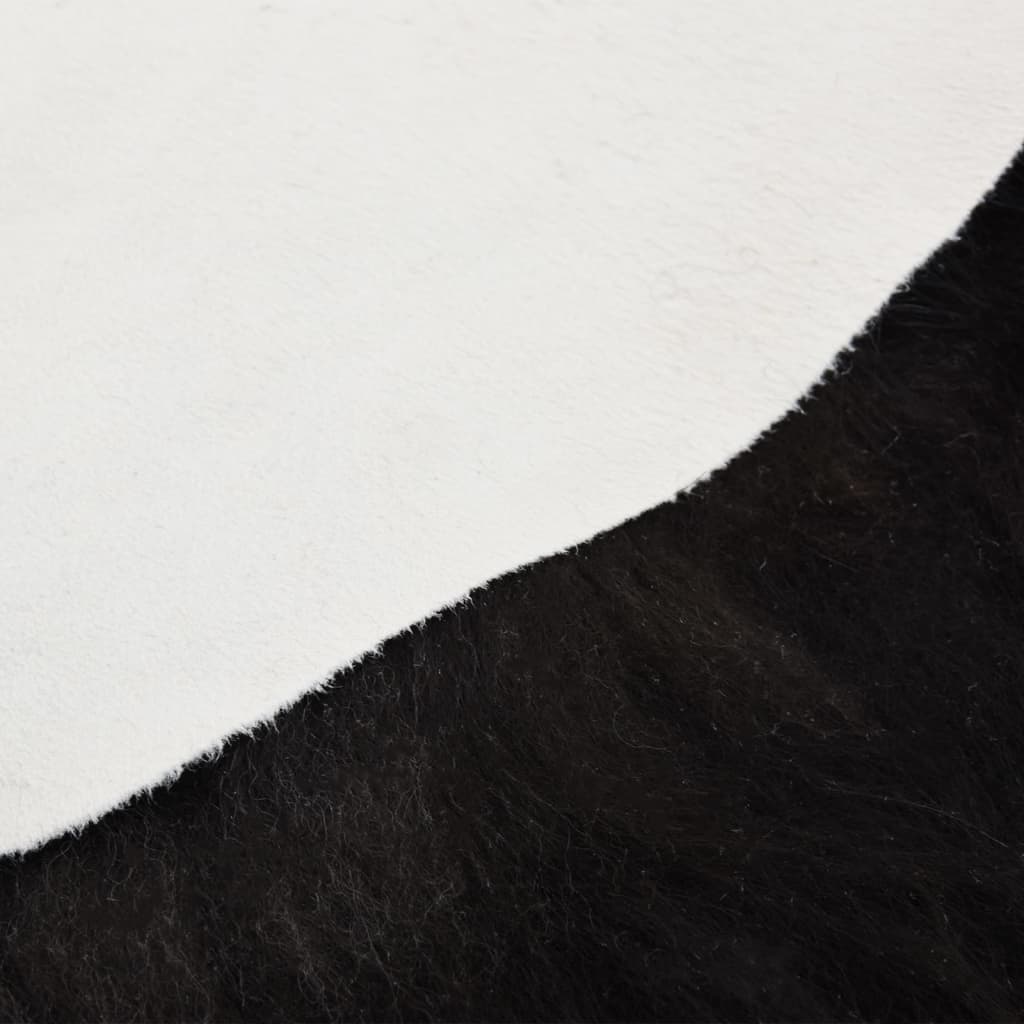 vidaXL Покривало за стол от исландска овча кожа черно 70x110 см