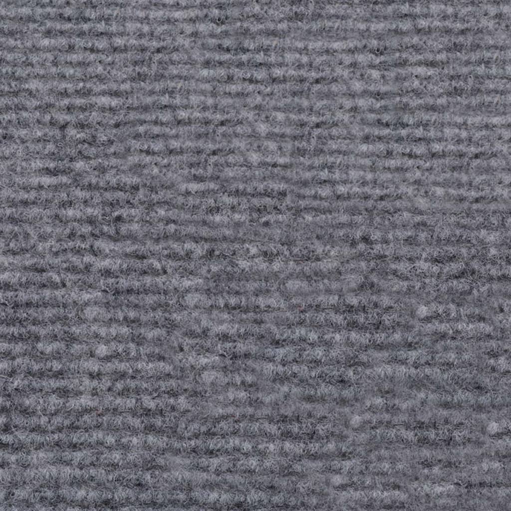 vidaXL Изложбен килим, набразден, 1,2x15 м, сив
