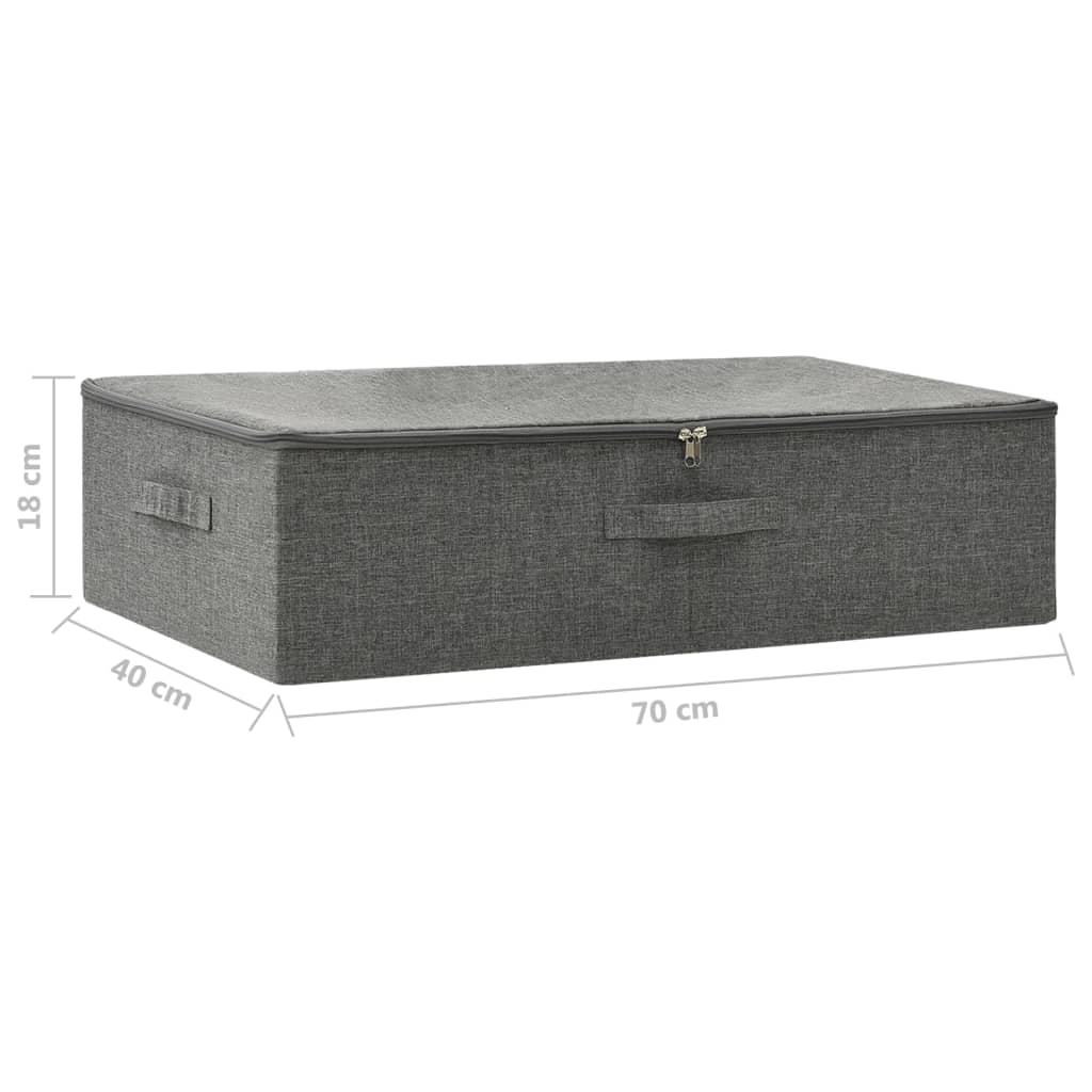 vidaXL Кутия за съхранение, текстил, 70x40x18 см, антрацит