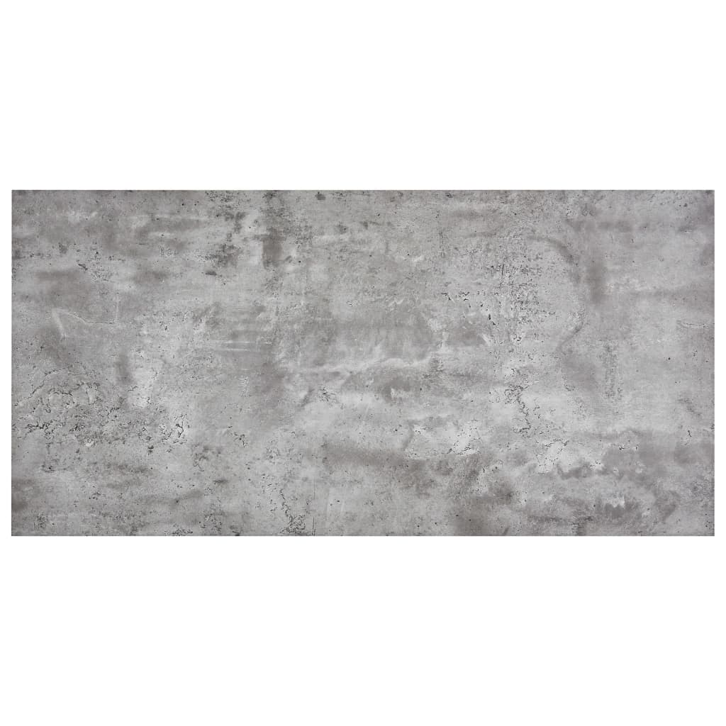 vidaXL Трапезна маса, бетонно сиво и сребристо, 120x60x74 cм, МДФ