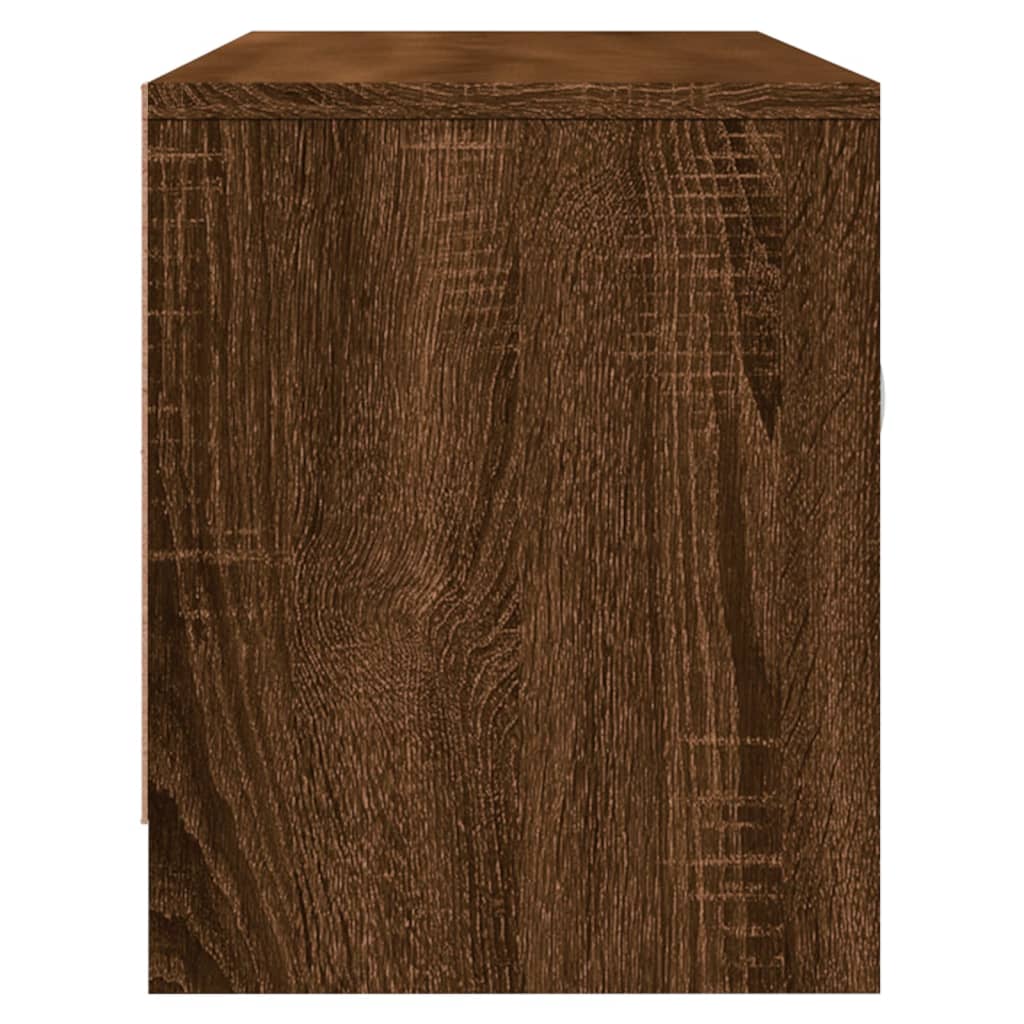 vidaXL ТВ шкаф, кафяв дъб, 102x30x37,5 см, инженерно дърво