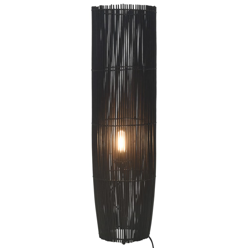 vidaXL Наземна лампа, върба, черна, 52 см, Е27