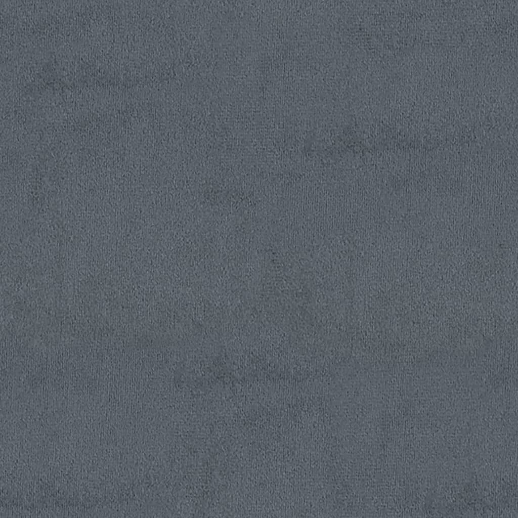 vidaXL Пейка, тъмносива, 110x40x70 см, кадифе