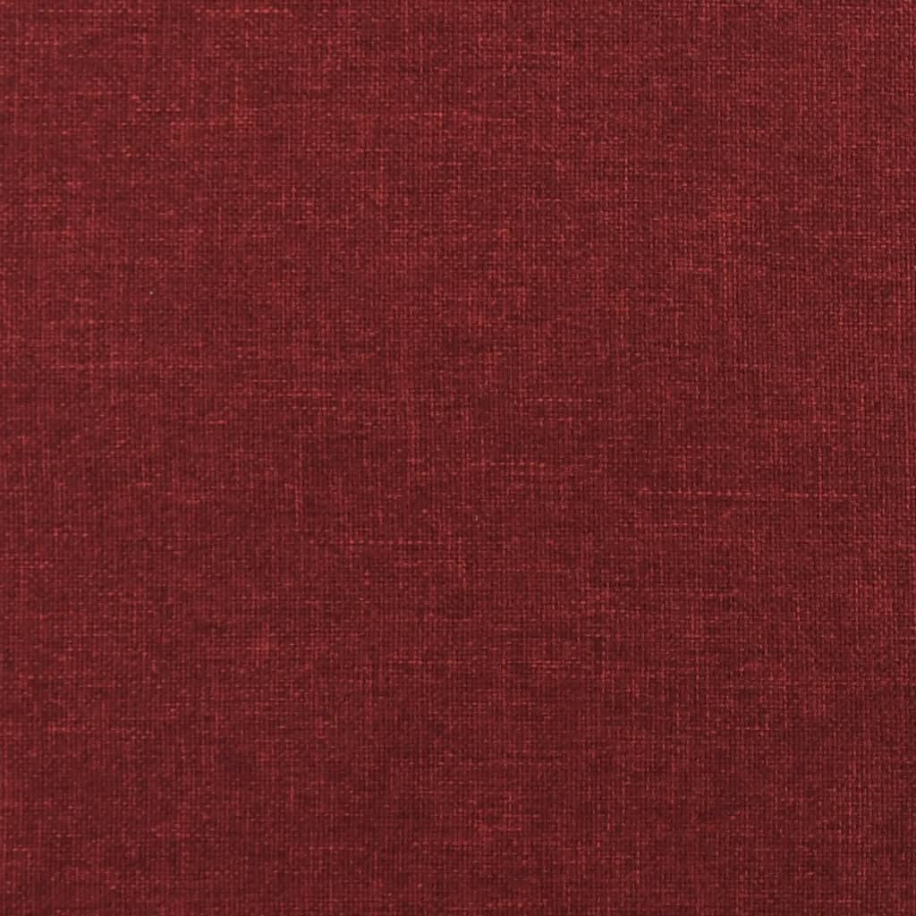 vidaXL Табуретка виненочервена 60x60x36 см текстил и изкуствена кожа