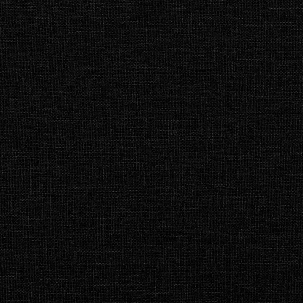 vidaXL Комплект дивани от 2 части с възглавници, черен, плат