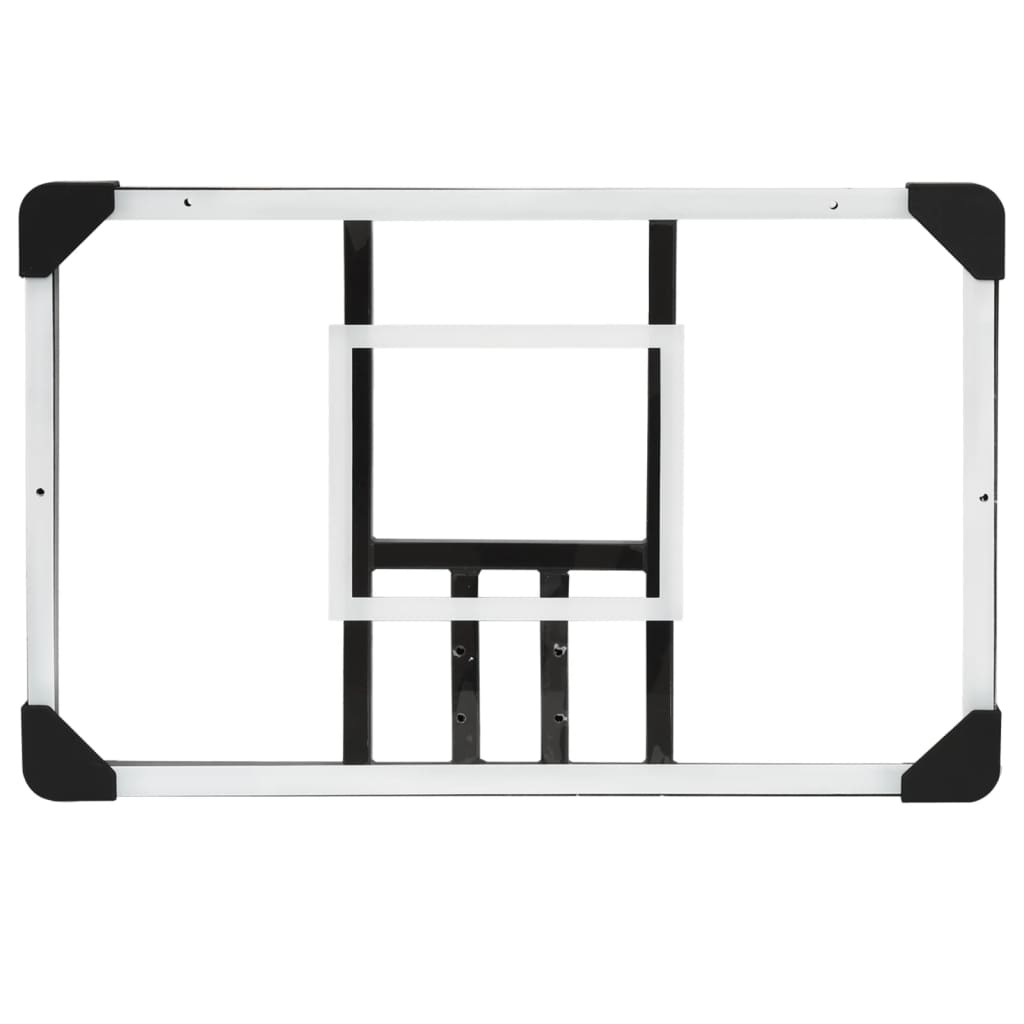 vidaXL Баскетболно табло, прозрачно, 71x45x2,5 см, поликарбонат
