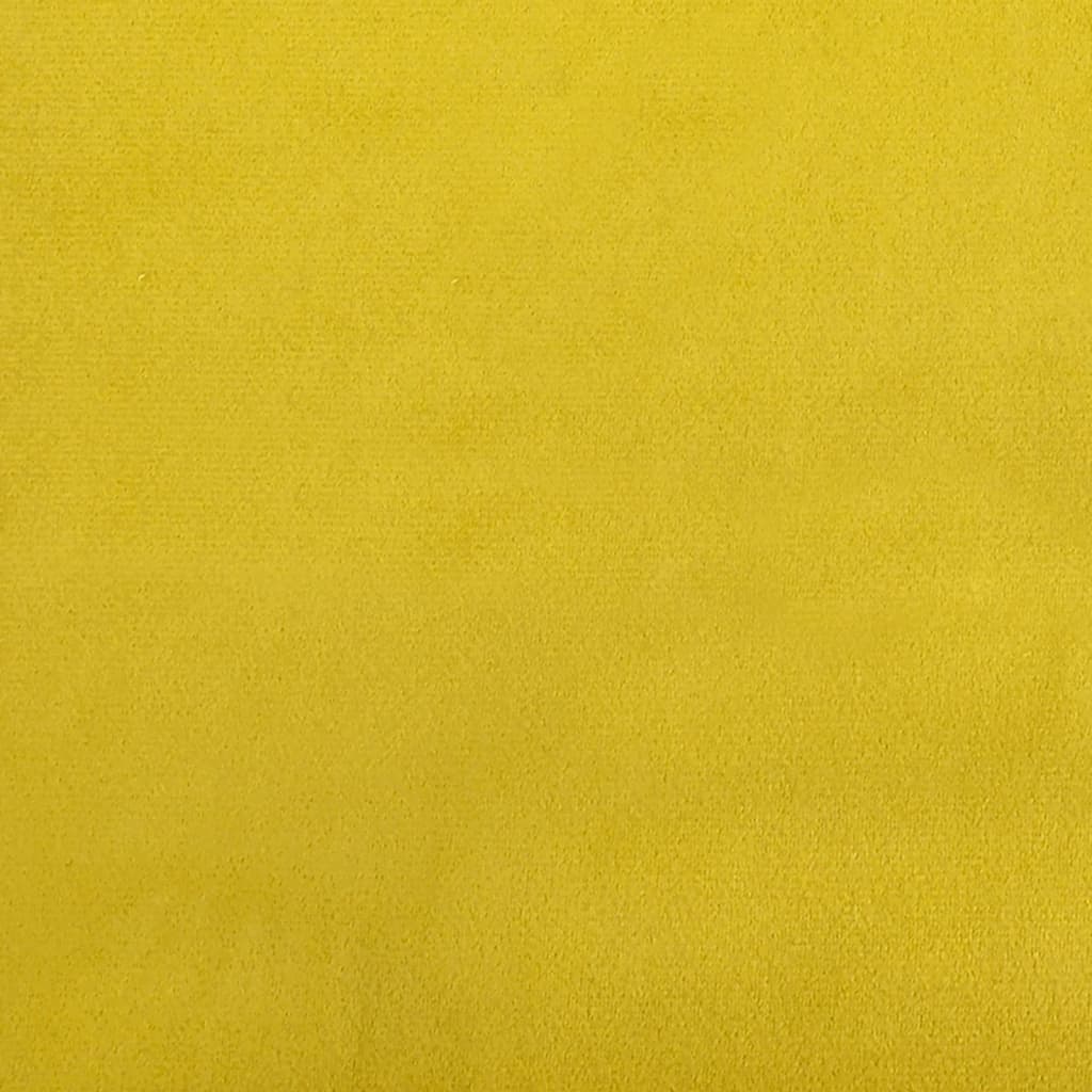 vidaXL Канапе с изтеглящо разтегателно легло жълто 100x200 см кадифе