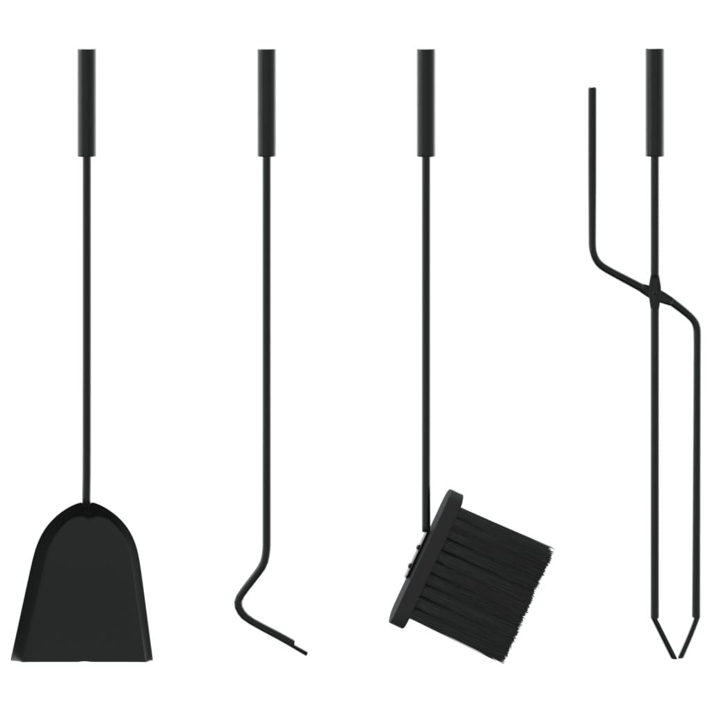 vidaXL Комплект инструменти за камина от 5 части 23x15x66 см стомана