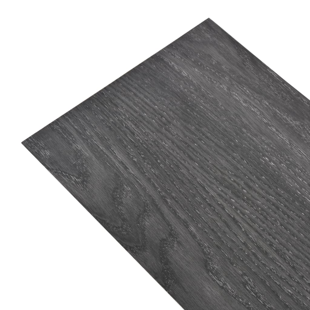 vidaXL Несамозалепващи PVC подови дъски 5,26 м² 2 мм черно и бяло