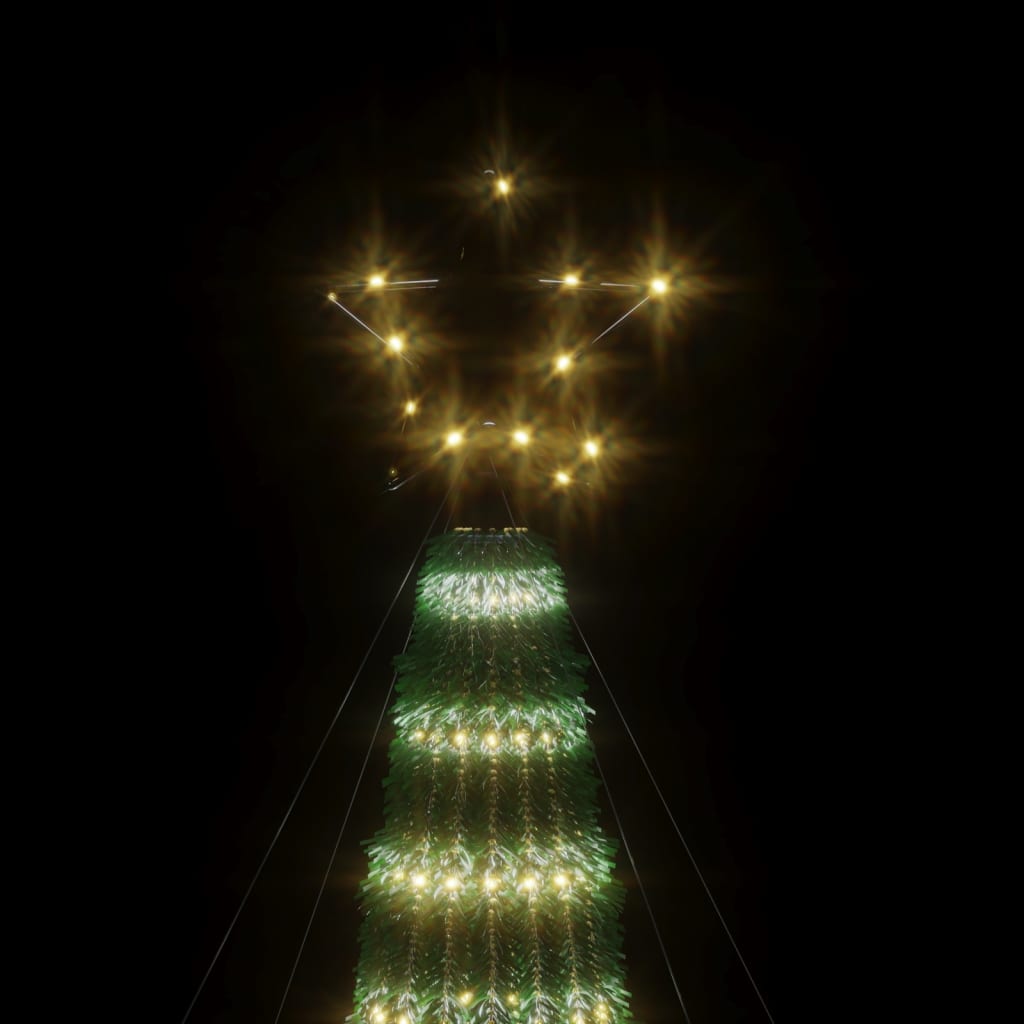 vidaXL Коледна елха светещ конус 275 LED топло бяло 180 см