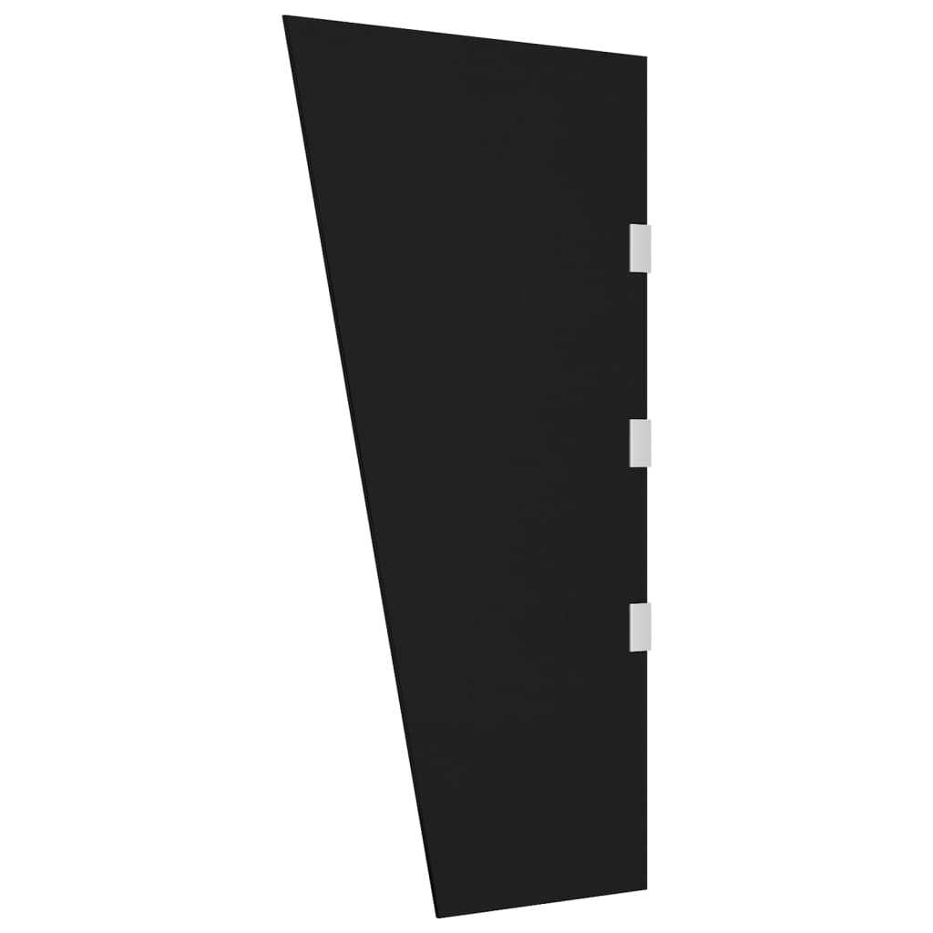 vidaXL Страници за навес за врата 2 части черни закалено стъкло