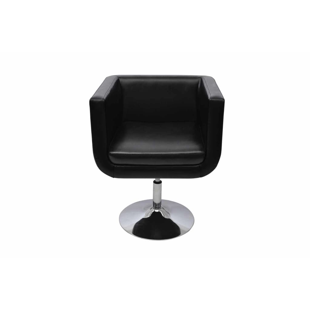vidaXL Бар столове, 2 броя, изкуствена кожа, черни