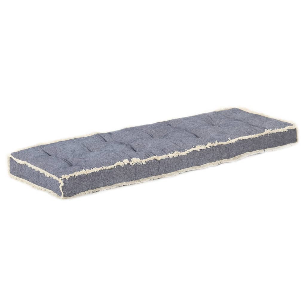 vidaXL Възглавница за палетен диван, синя, 120x40x7 см