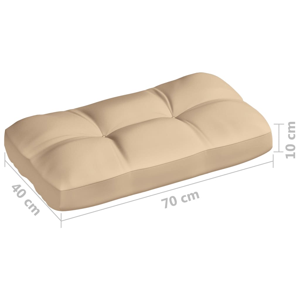 vidaXL Палетни диванни възглавници, 7 бр, бежови