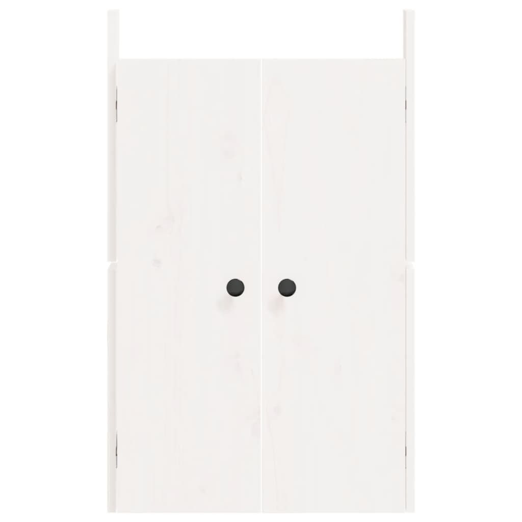 vidaXL Кухненски вратички за открито, бели, 50x9x82 см, бор масив