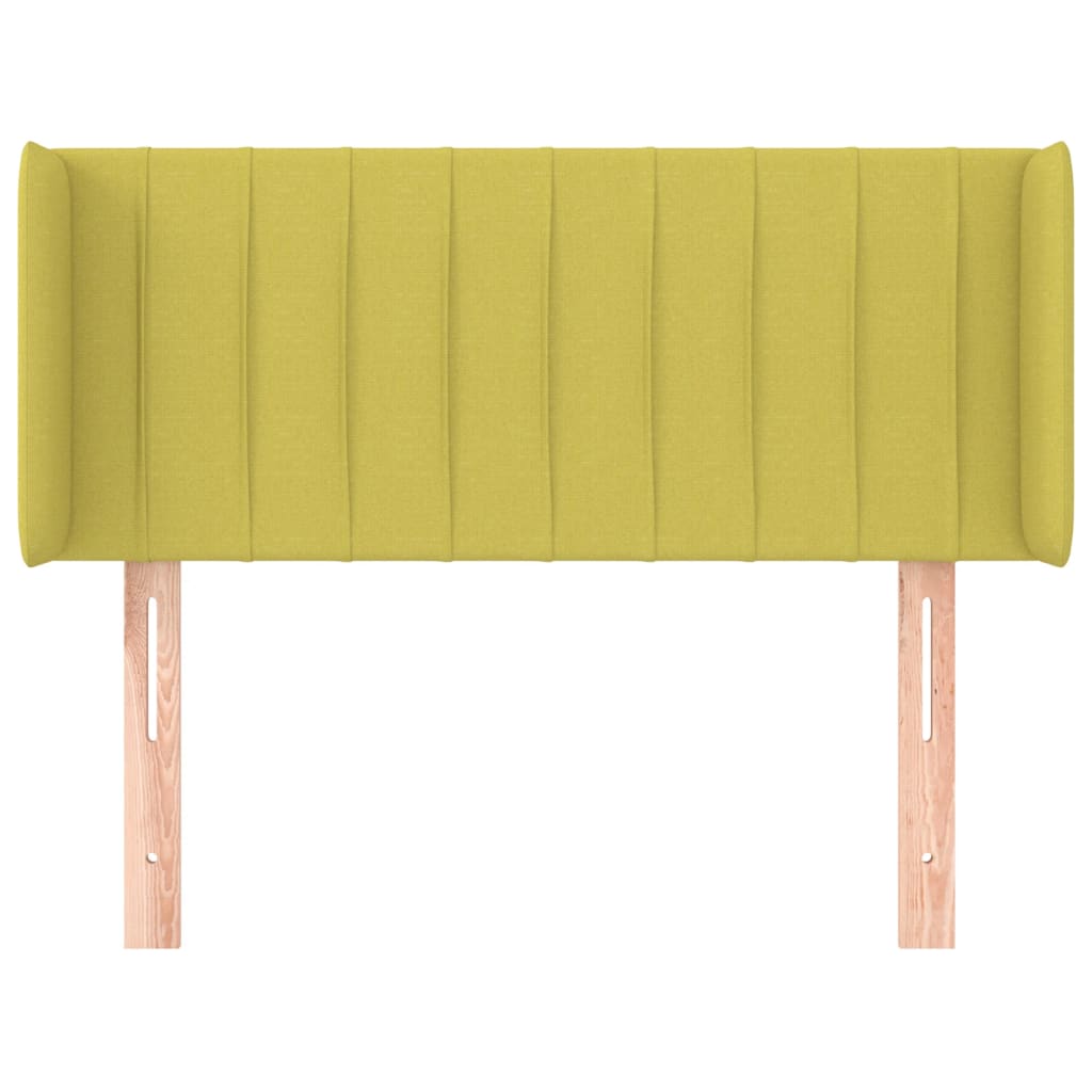 vidaXL Горна табла за легло, зелена, 83x16x78/88 см, плат