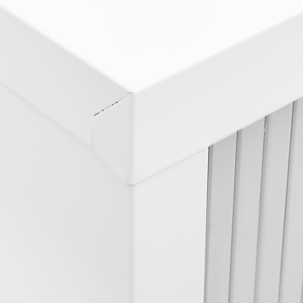 vidaXL Шкаф с плъзгаща врата и плантер, сив, 90x40x113 см, стомана