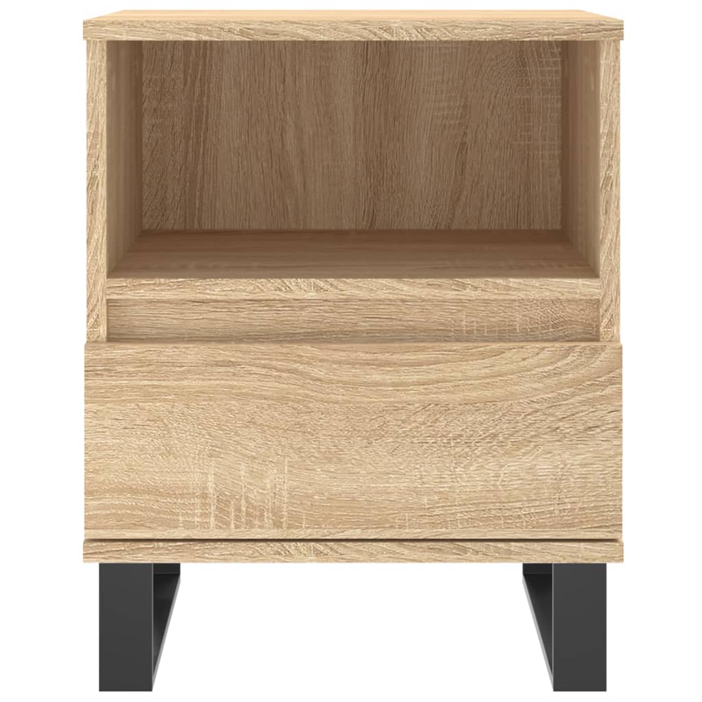 vidaXL Нощни шкафчета, 2 бр, сонома дъб, 40x35x50 см, инженерно дърво