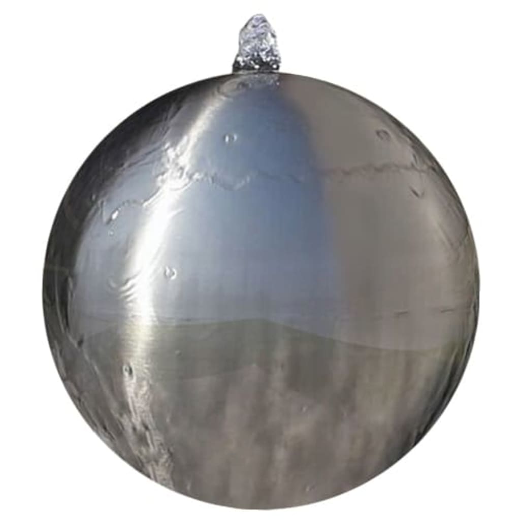 vidaXL Градинска сфера за фонтан с LED, неръждаема стомана, 30 см