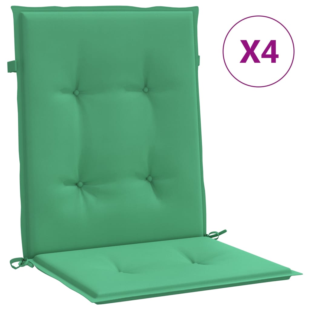 vidaXL Възглавници за столове 4 бр зелени 100x50x3 см Оксфорд плат