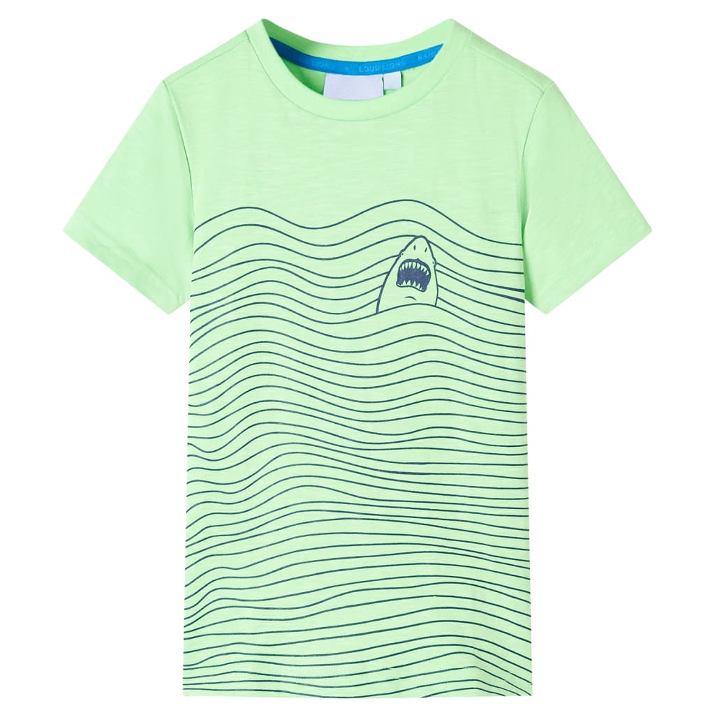 Детска тениска, неоново зелена, 92