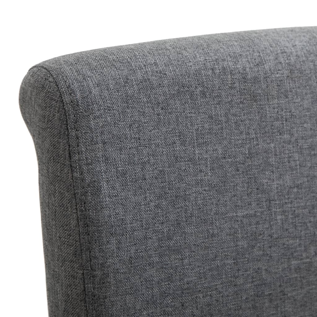 vidaXL Трапезни столове, 2 бр, сиви, текстил