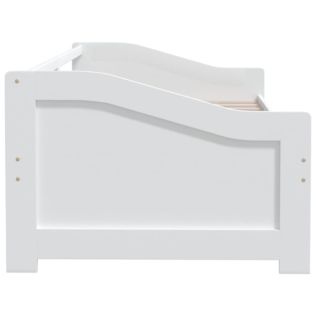 vidaXL 3-местно дневно легло, бяло, бор масив, 90х200 см