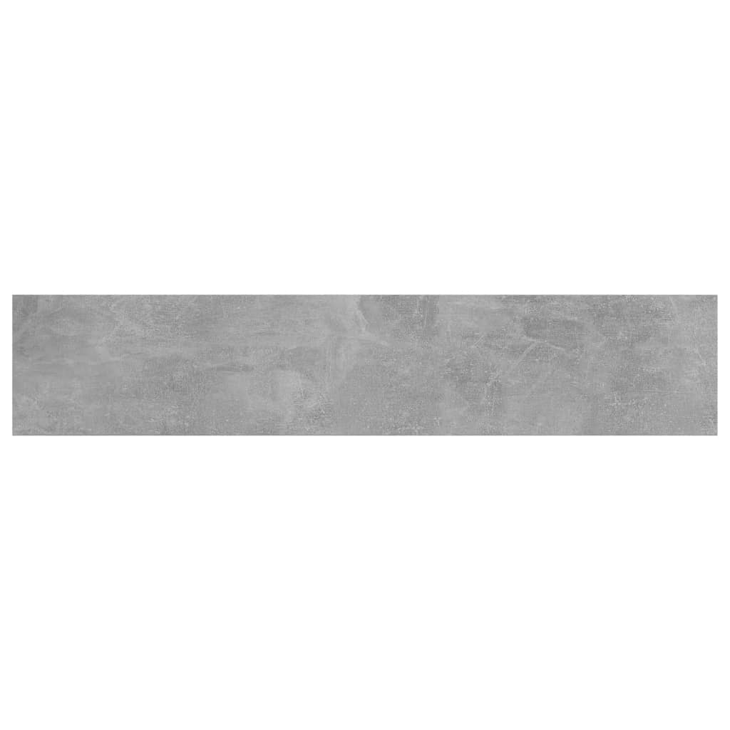 vidaXL Рафтове за етажерка, 4 бр, бетонно сиви, 100x20x1,5 см, ПДЧ