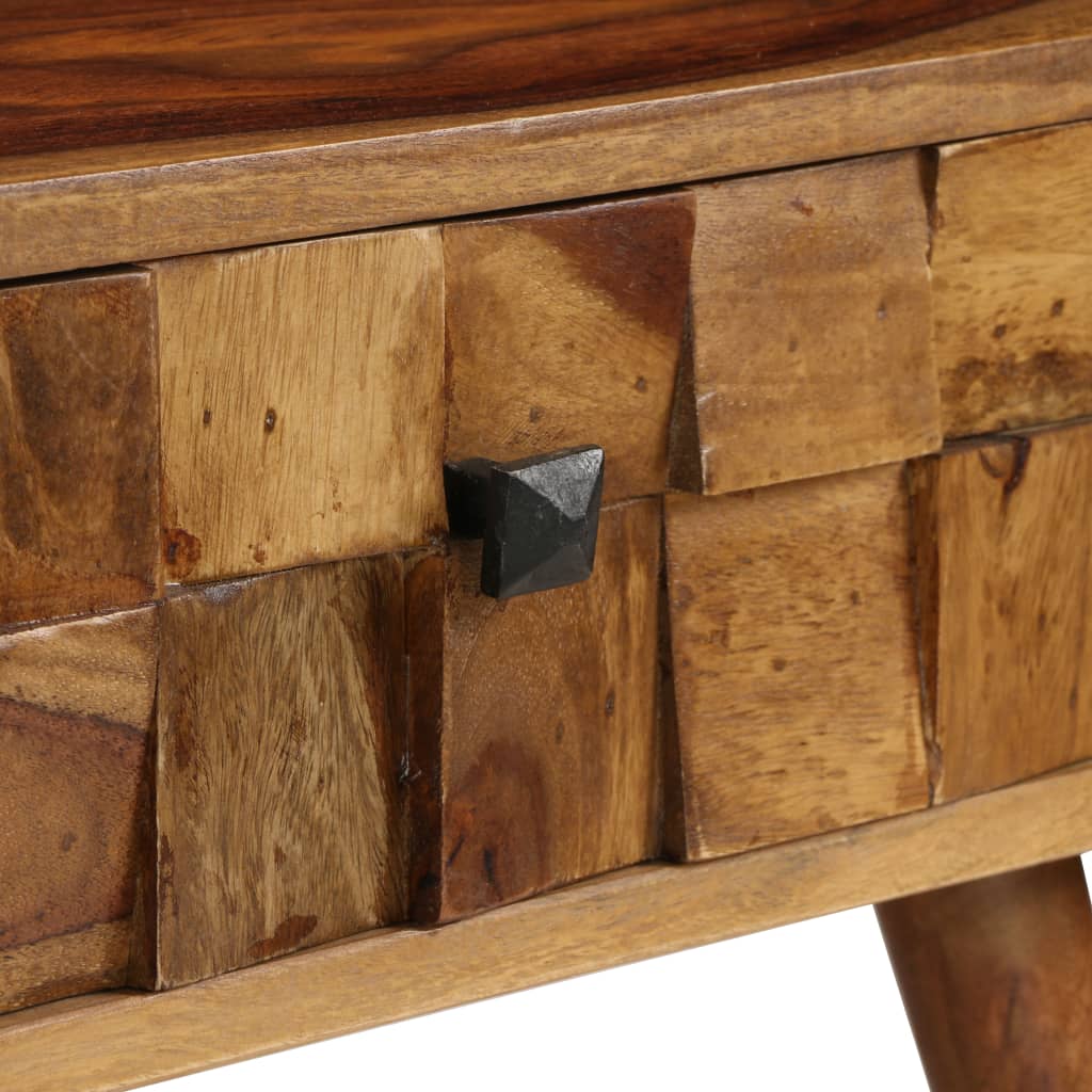 vidaXL Маса за кафе, шишам масив, финиш цвят пчелен мед, 110x50x37 cм