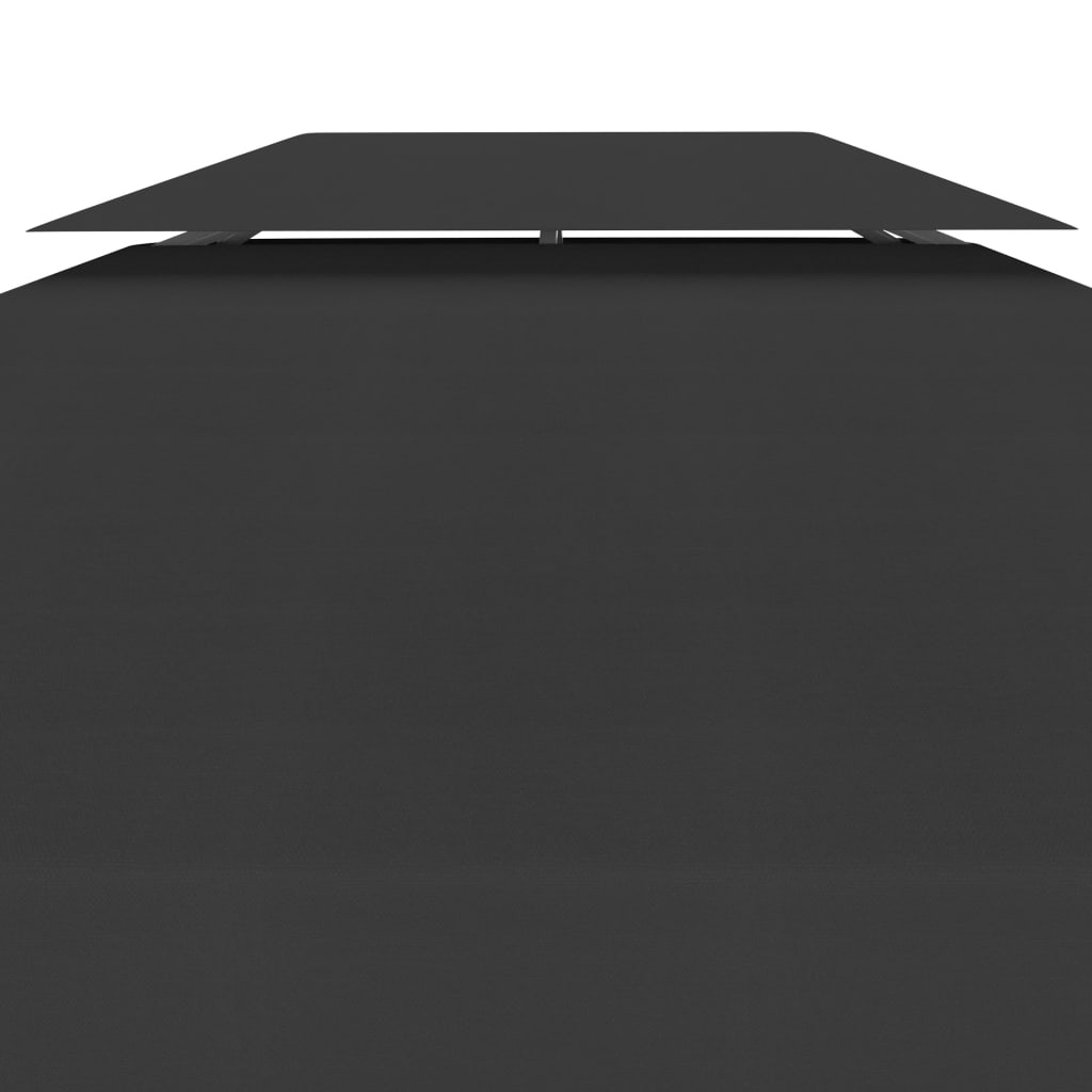 vidaXL Двоен покрив за шатра, 310 г/м², 4x3 м, черен