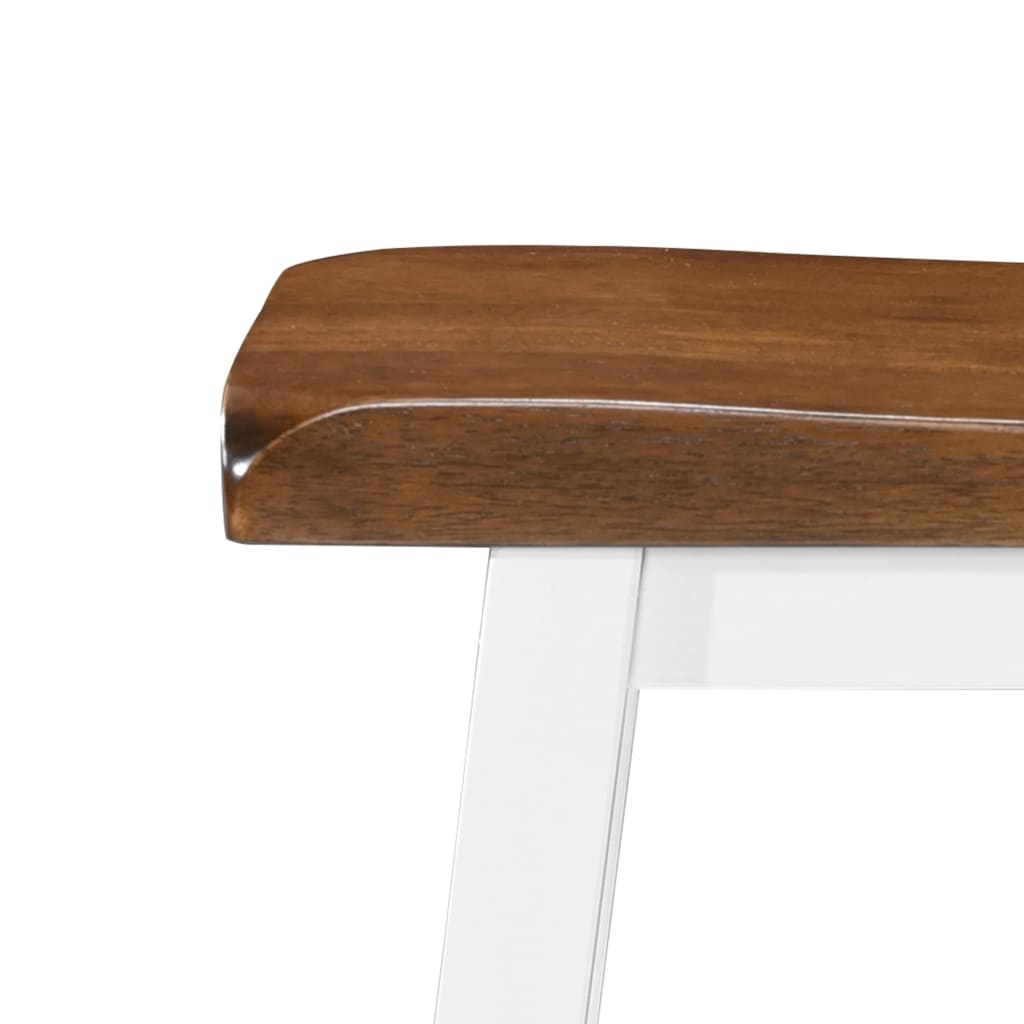 vidaXL Бар маса и столове, 3 части, дървен масив