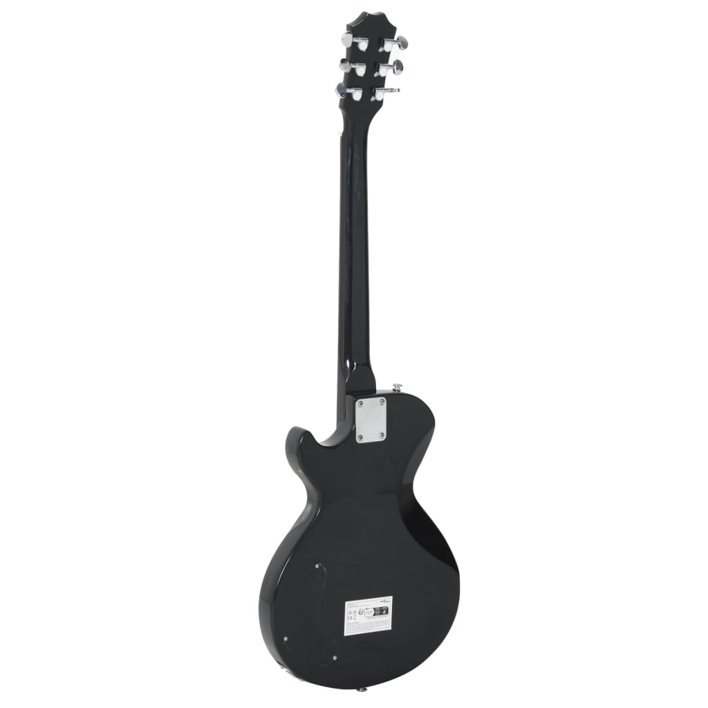 vidaXL Електрическа китара за начинаещи с калъф черна 4/4 39"