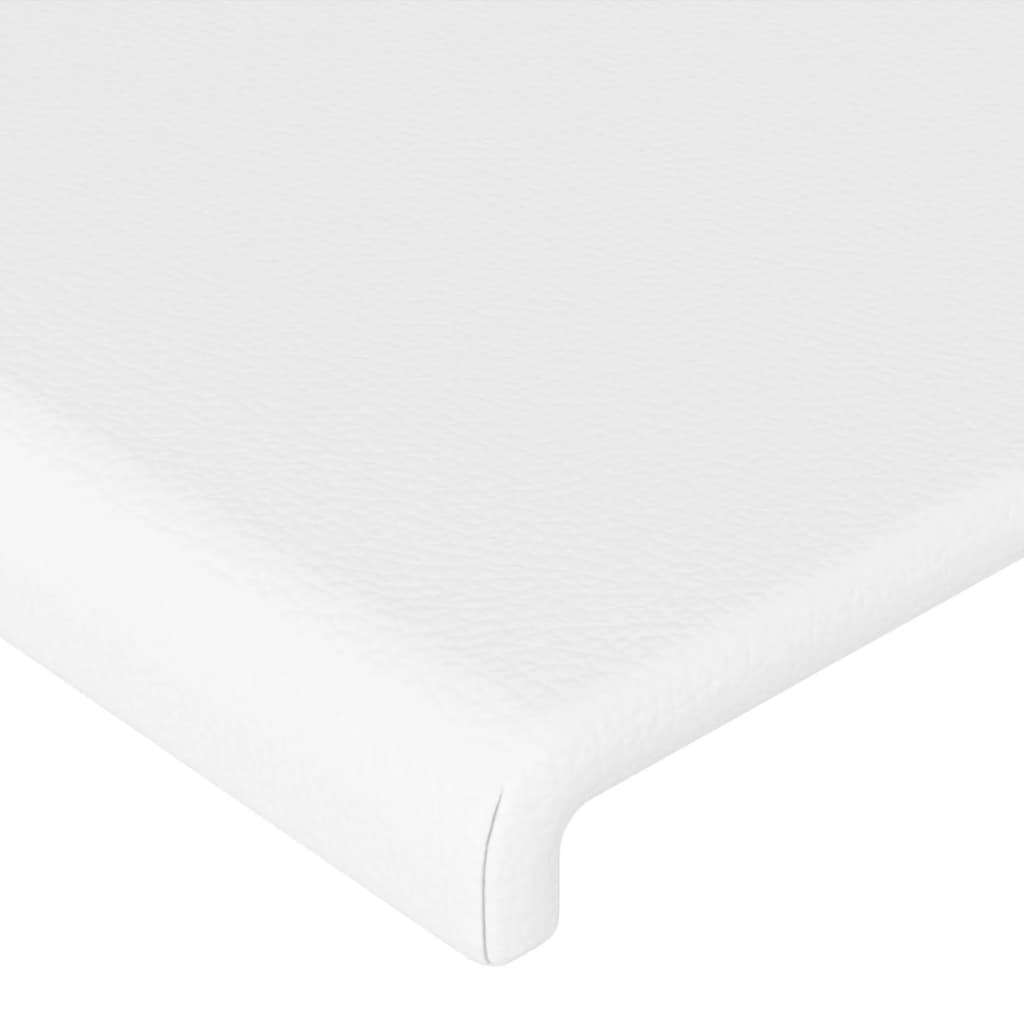vidaXL Горни табли за легло 2 бр бели 90x5x78/88 см, изкуствена кожа