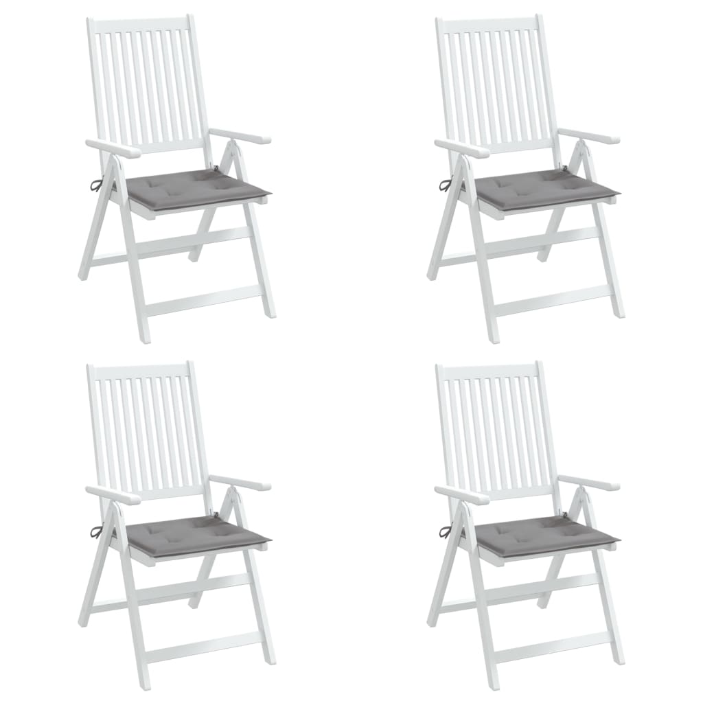 vidaXL Възглавници за столове 4 бр сиви 50x50x3 см Оксфорд плат