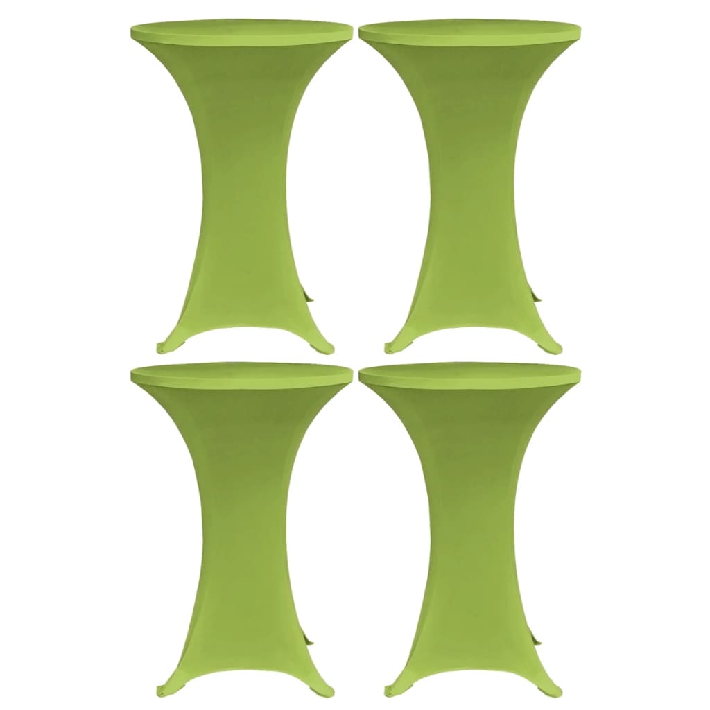 vidaXL Покривки за маси, еластични, 4 бр, 70 см, зелени