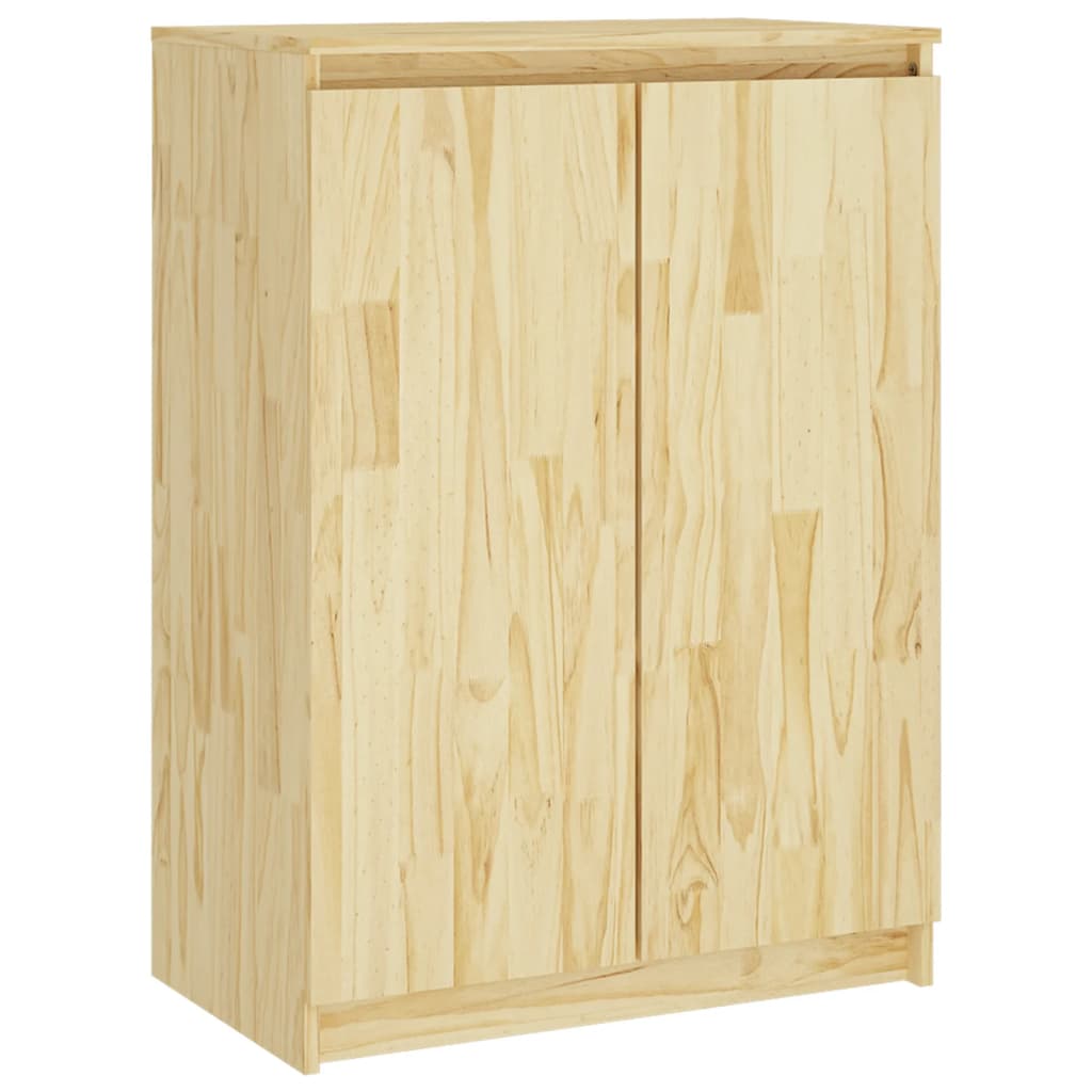 vidaXL Странични шкафове, 3 бр, борова дървесина масив