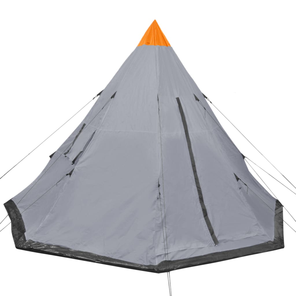 vidaXL 4-местна палатка, сива