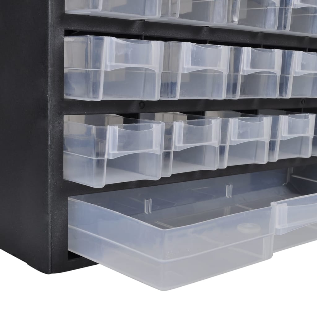 vidaXL Шкаф за инструменти с 41 чекмеджета, 2 бр, пластмаса