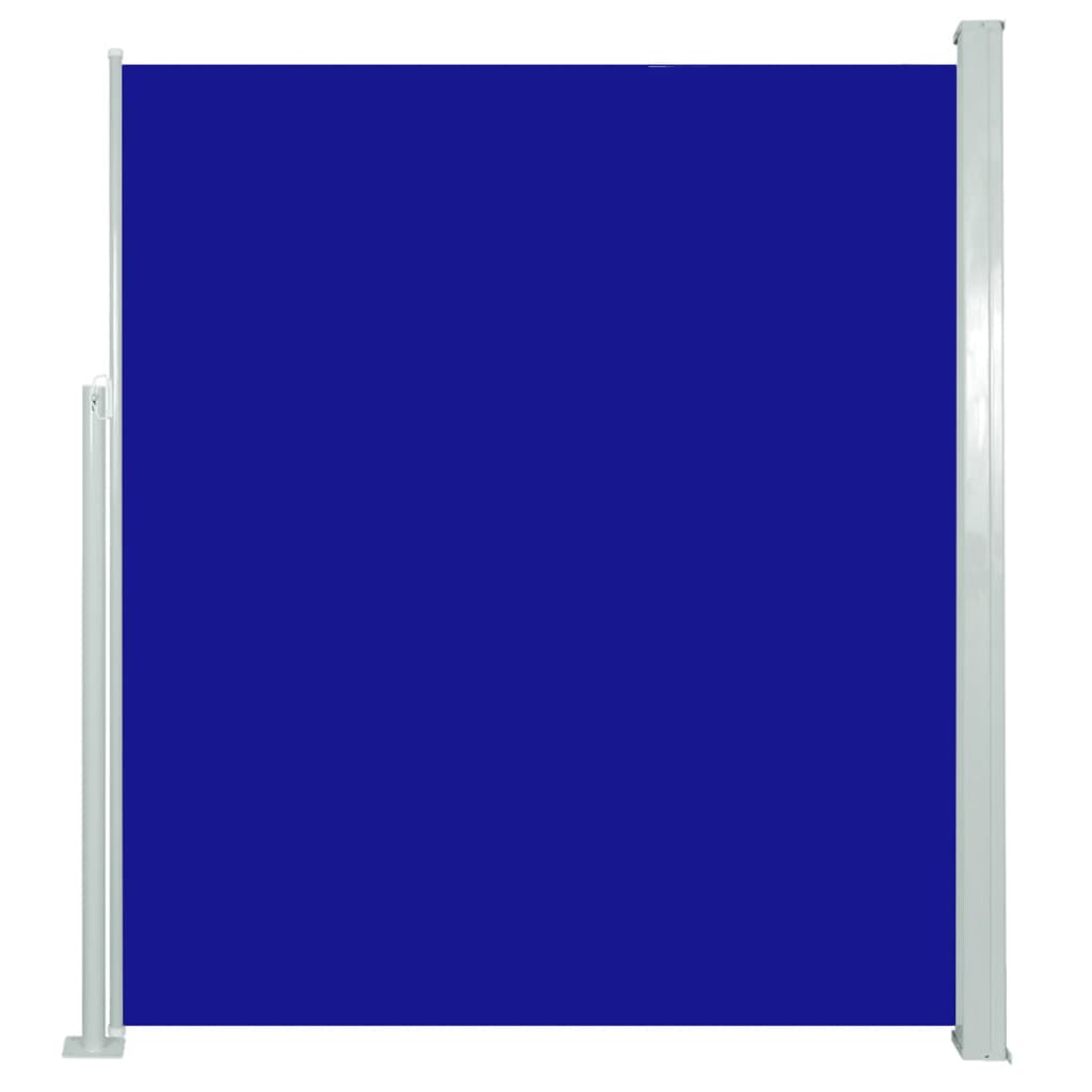 vidaXL Прибираща се странична тента, 160х500 см, синя