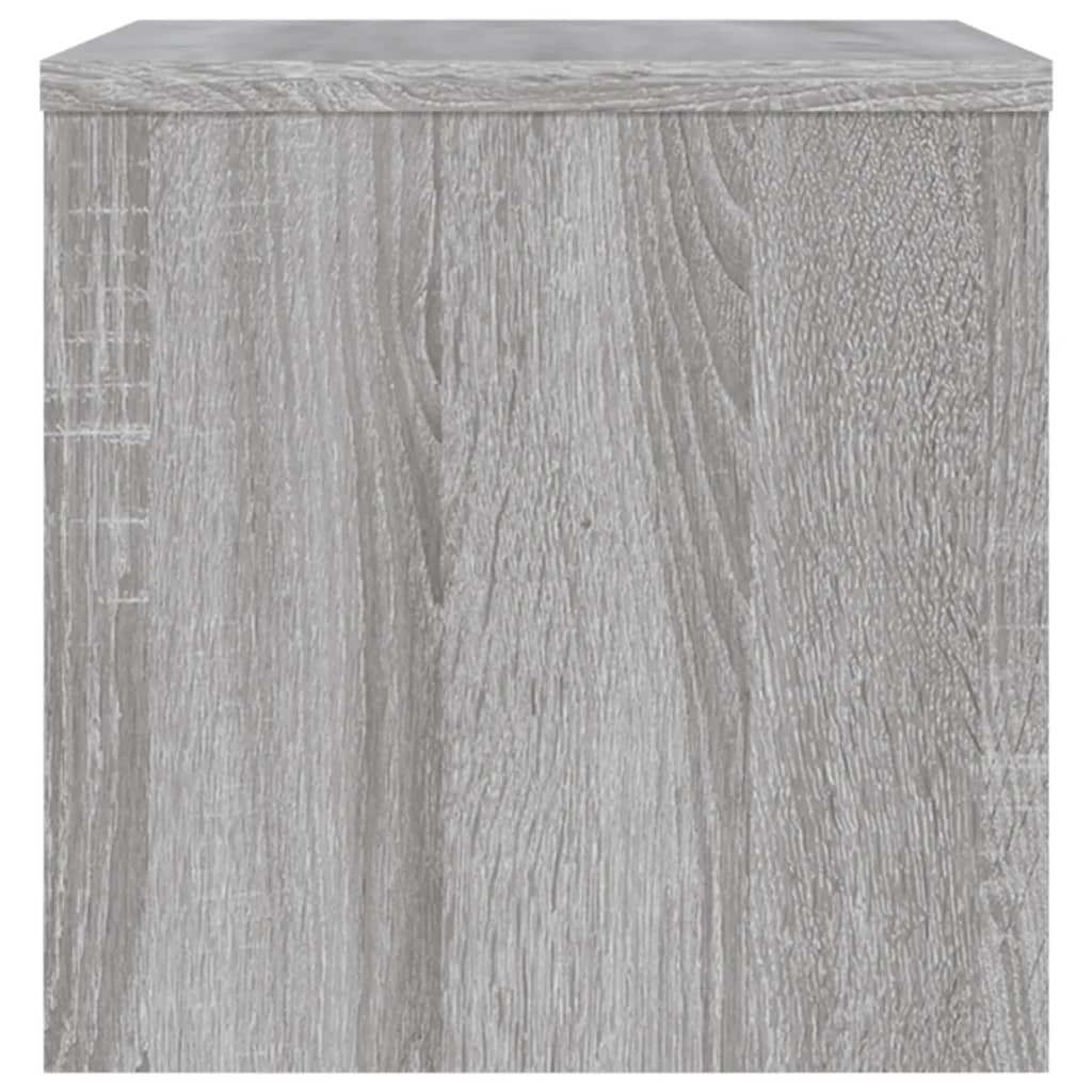 vidaXL Нощно шкафче, сив сонома, 40x30x30 см, инженерно дърво