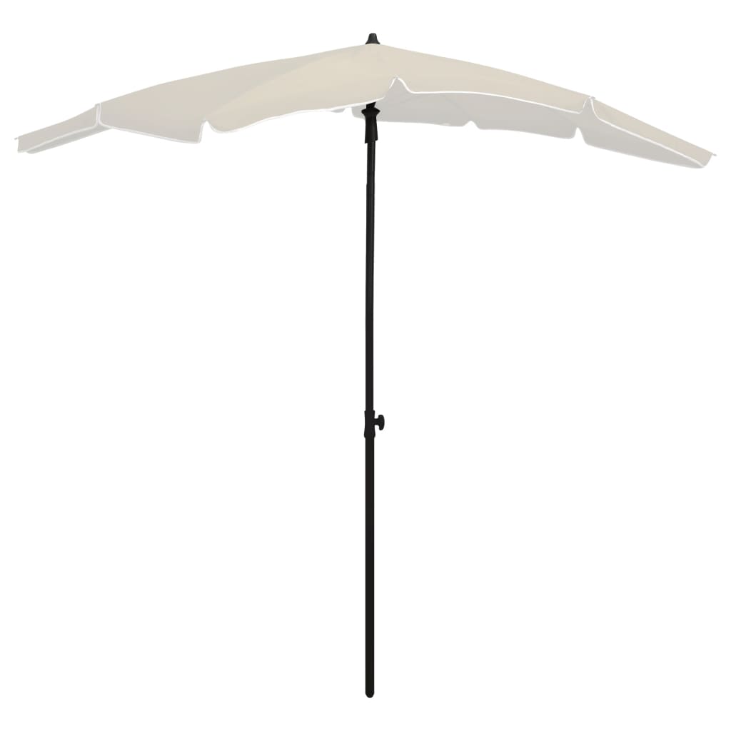 vidaXL Градински чадър с прът, 200x130 см, пясъчен